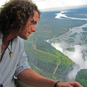 12-13 min helicopter flight over in Victoria Falls