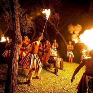 Boma dinner and drum entertainment in Victoria Falls