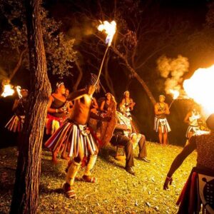 Boma dinner the drum show in Victoria Falls