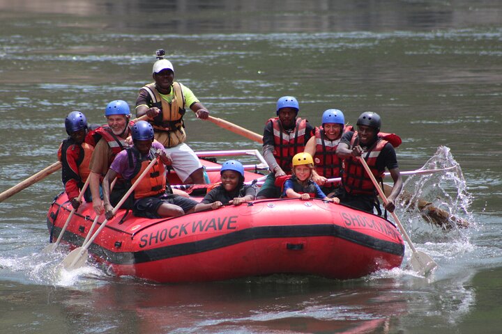 Family with kids zambezi river in Victoria Falls