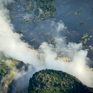 Helicopter flight experience over victoria in Victoria Falls