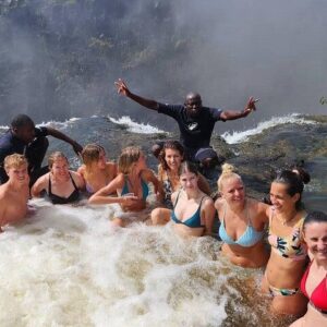 Livingstone island devils pool in Victoria Falls