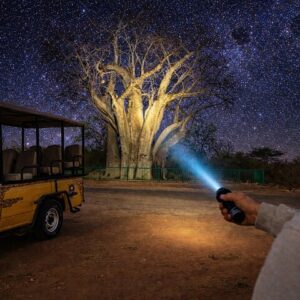 Night experience in the bush in Victoria Falls