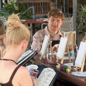 Paint and sip experience victoria in Victoria Falls