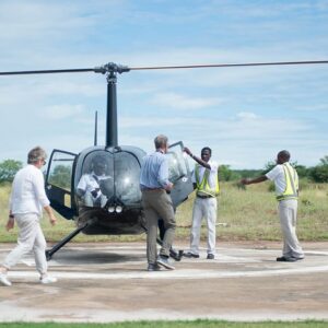 Scenic helicopter ride above in Victoria Falls