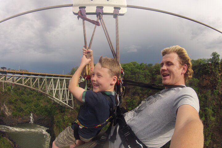 Victoria falls bridge slide in Victoria Falls