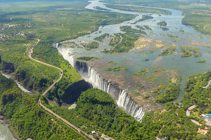 Victoria falls helicopter tour in Victoria Falls