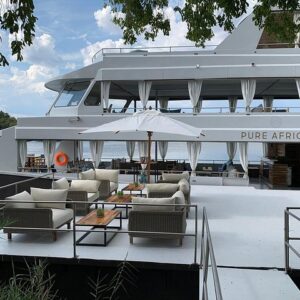 Zambezi explorer luxury deck sunset in Victoria Falls