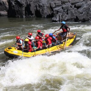 Zambezi whitewater rafting white rhino in Victoria Falls